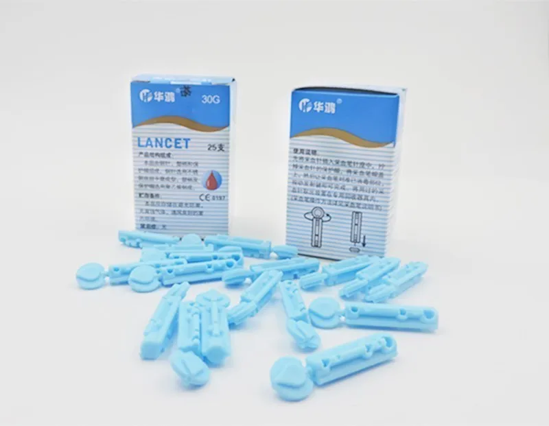 Измеритель уровня глюкозы в крови только штуками тест полосок и ланцетов 25/50/100 шт