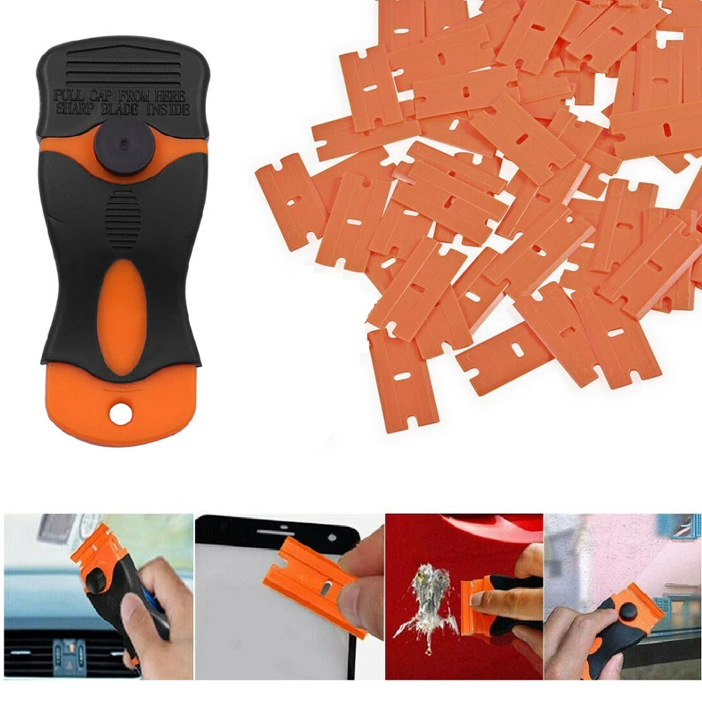 

Double Edge Razor Blades And Scraper Sticker Removal Tool Cleaning Glass 40mm