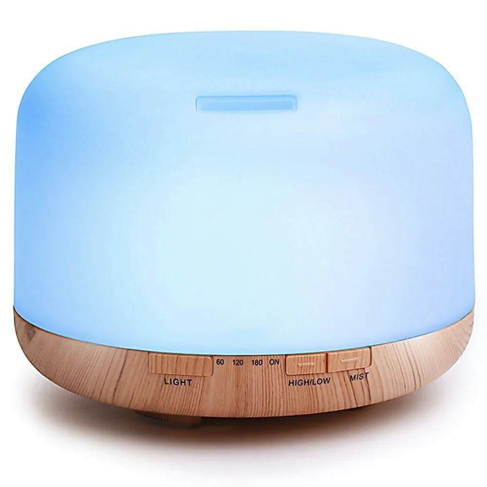 

500ML Electric Ultrasonic Air Humidifier Home USB Aromatherapy Essential Oil Aroma Diffuser with Remote Control 7 Color Light