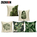 Декоративные подушки из полиэстера, тропический кактус, пальмовый лист, диван, домашний декор, наволочка для гостиной
