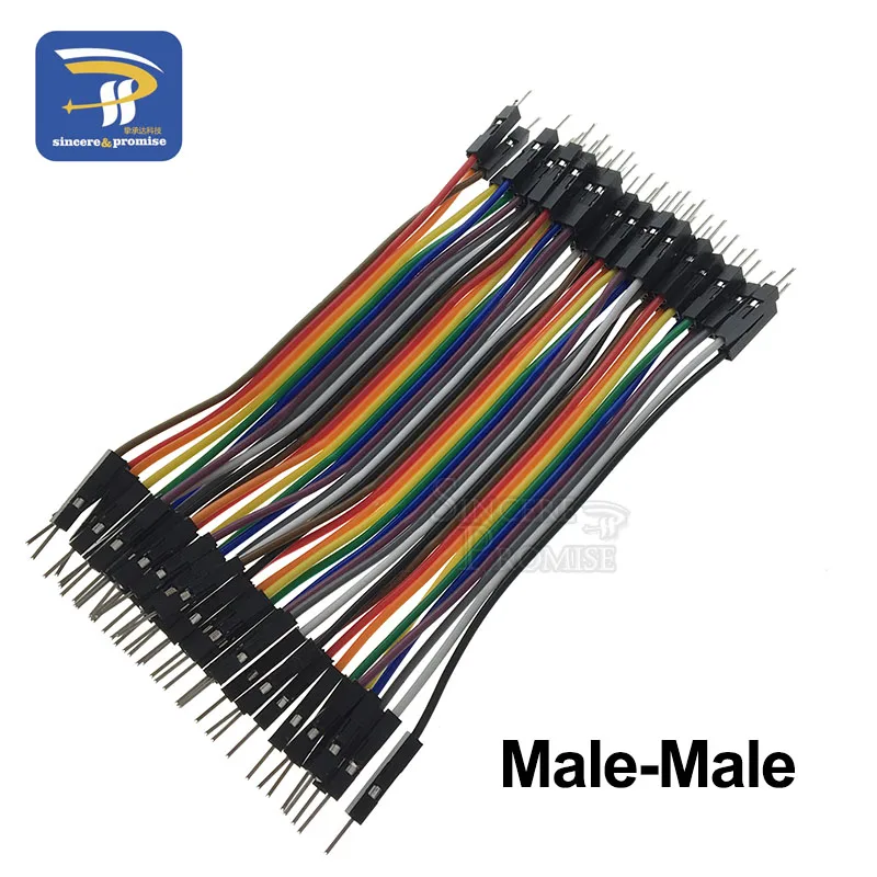 Dupont Line 120 шт. 10 см 40Pin мужской+ мужской женский и Женский Соединительный провод Dupont кабель для Arduino DIY KIT - Цвет: Male to Male 40pcs