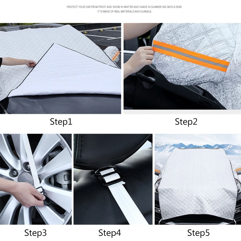 

Car Windshield Snow Cover Winter Snow Rain Dust Frost Guard Sunshade Protector