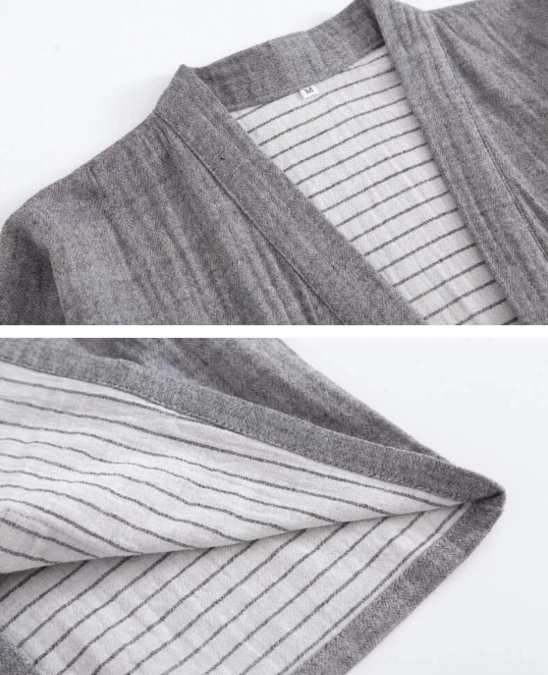 Японский для ухода за кожей простой кимоно халаты мужские пижамные комплекты