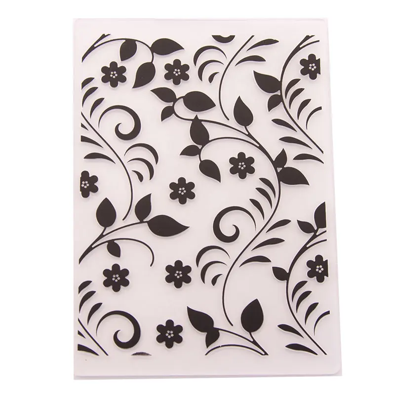 

YINISE Plastic Embossing Folder For Scrapbook Stencils LEAF FLOWER DIY Photo Album Cards Making Decoration Scrapbooking Tools