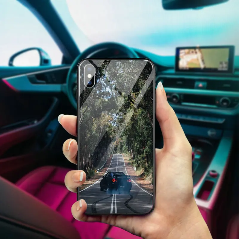 Телефонные чехлы Nissan Skyline Gtr R34 из закаленного стекла для iPhone X XR XS 11 Pro Max 10 7 5 5S SE 6 6S 8