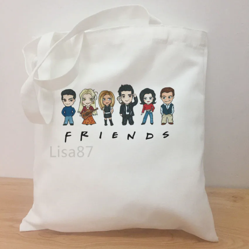 Casual shoulder large capacity simple shopping bag Friends TV Fans girls hand bag women simple package bag Tote Bag