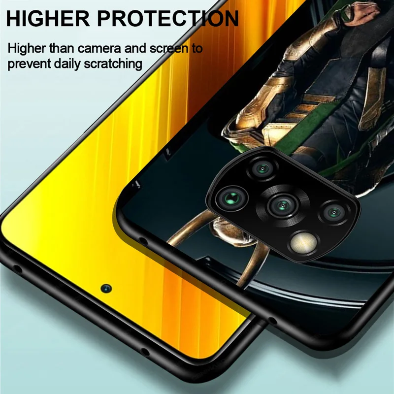 

Marvel Avengers Loki For Xiaomi Poco C3 M3 M2 X3 NFC X2 F3 F2 F1 Mi A3 A2 Lite Pro Soft TPU Silicone Black Cover Phone Case