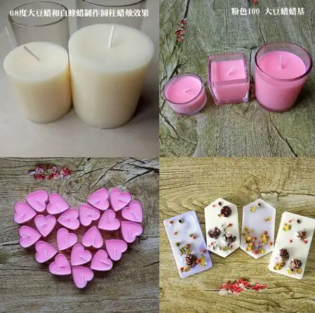 

1000g Pure Soy Wax Flakes Scented Candles Materials DIY Wax Candle Making Supply Handmade Gift Waxing