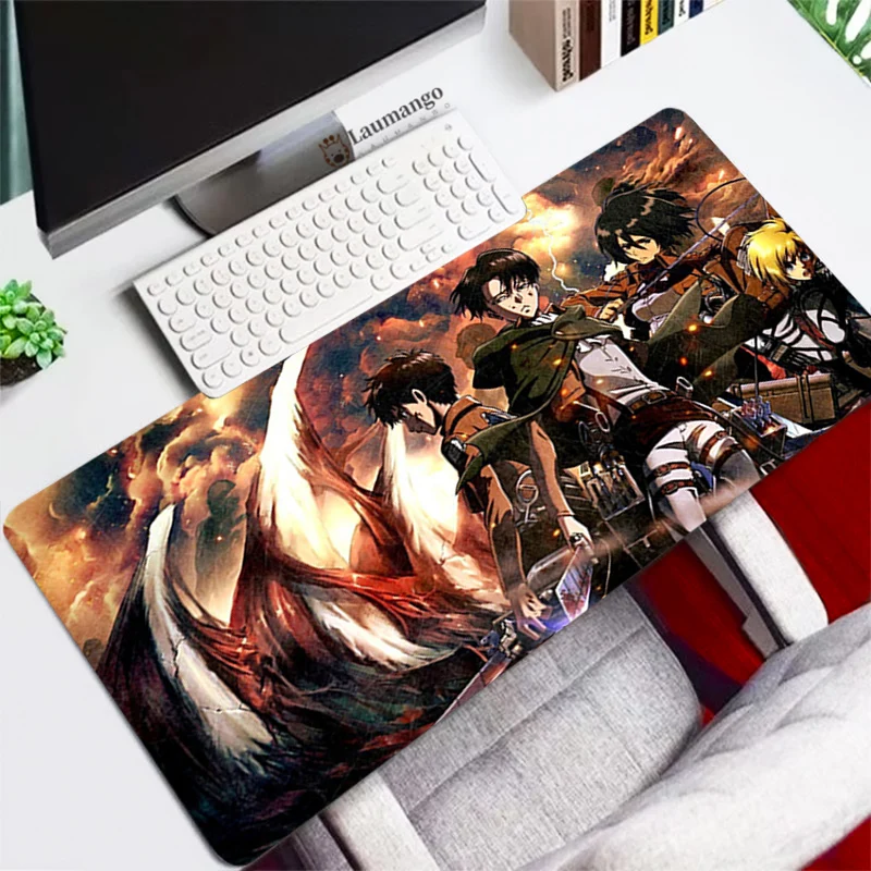 

Sale Attack on Titan Gaming Mouse Pad Gamer PC Speed Dywan Gamer Notbook Computer Rubber Keyboard Laptop CS GO LOL Mousepad