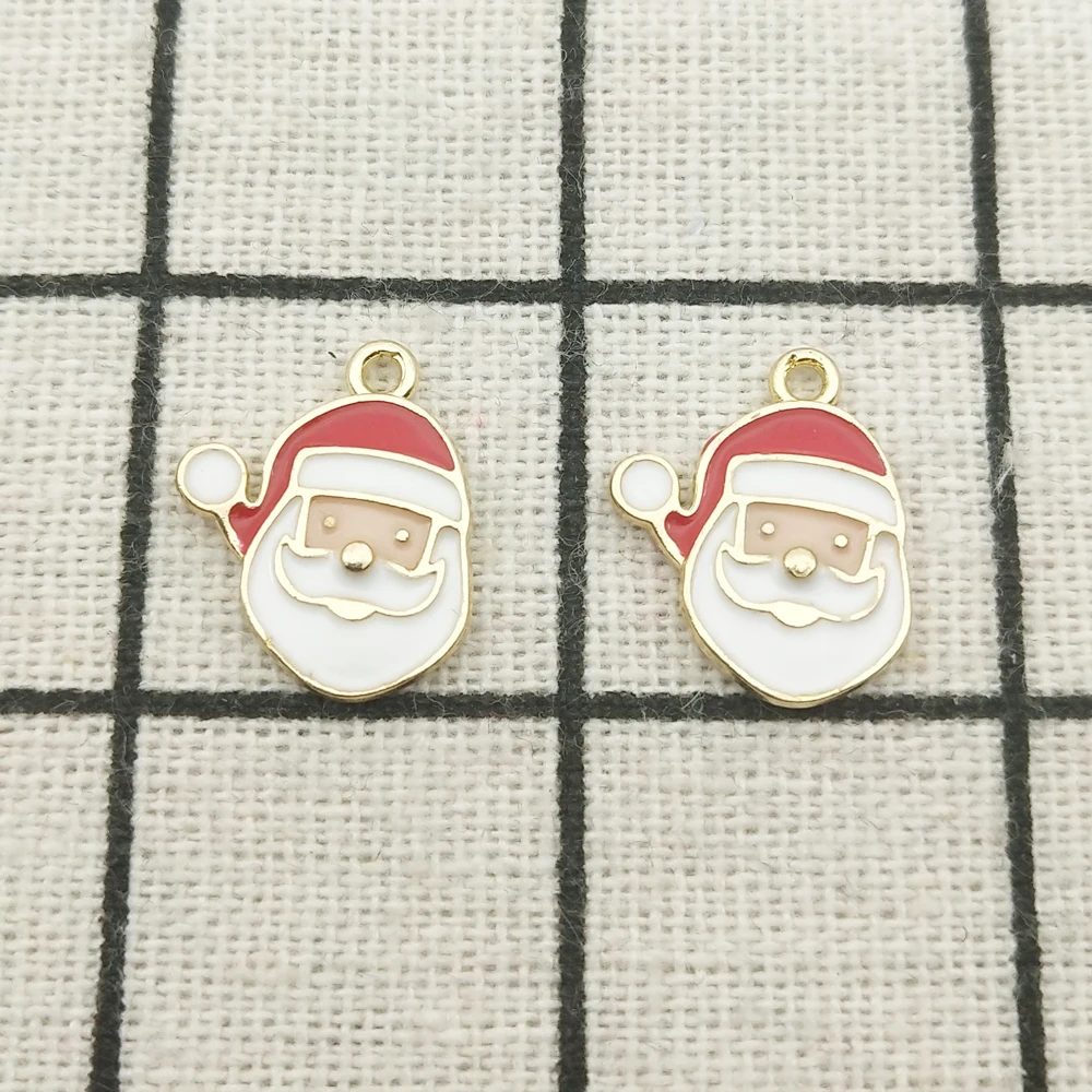 10 шт. эмалевые шармы рождественские аксессуары для ювелирных изделий отца серьги