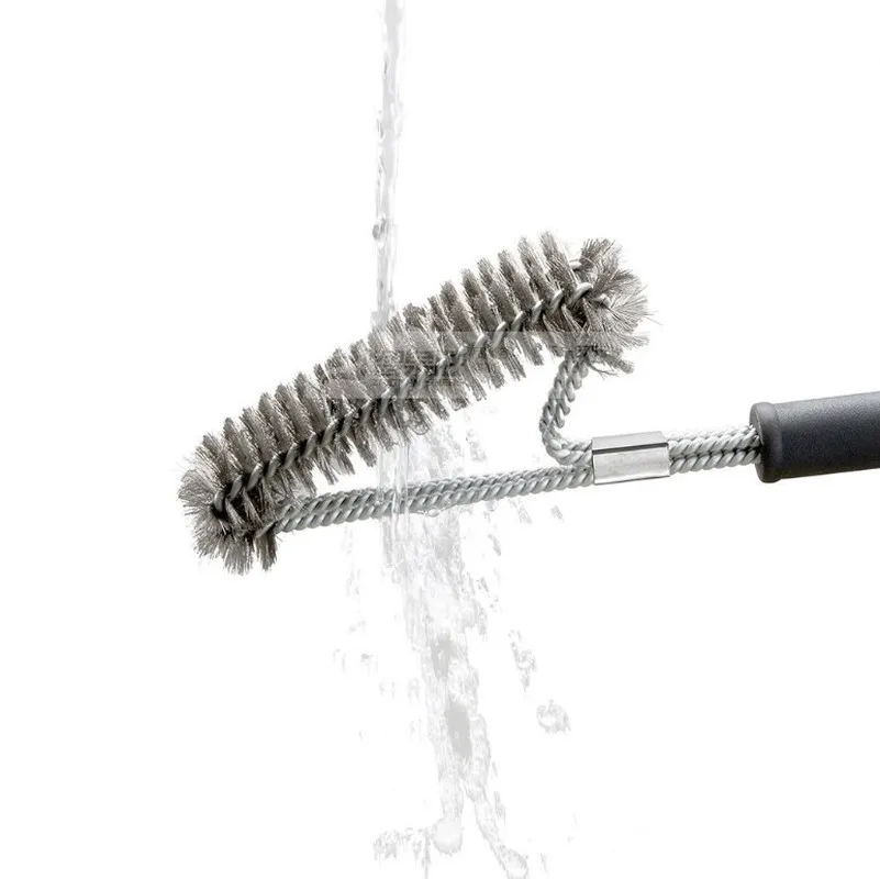 Щетка для барбекю не прилипающая щетка из нержавеющей стали с ручкой прочный