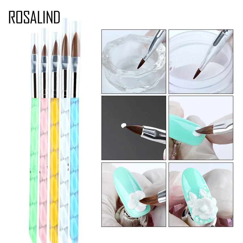 Розалинд больше шт/комплект Акриловый Фрезер для ногтей cо шлифовальными