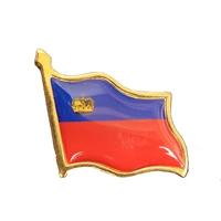 liechtenstein flag brooch enamel pins electroplated gold badge backpackhatcollartie clips decoration accessories