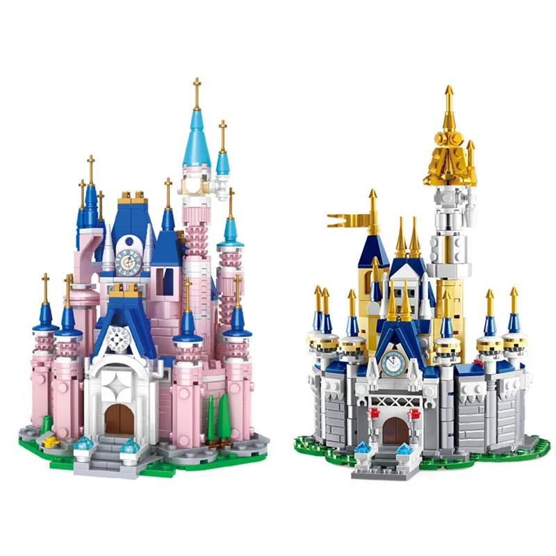 Disney Princess Castle House Building Blocks Kit Bricks Classic Cartoon Movie Animation Model Kids Girl Toys For Children Gift