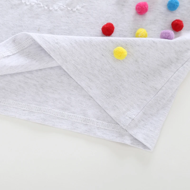 Детские топы с принтом радуги футболки Осенние повседневные для маленьких