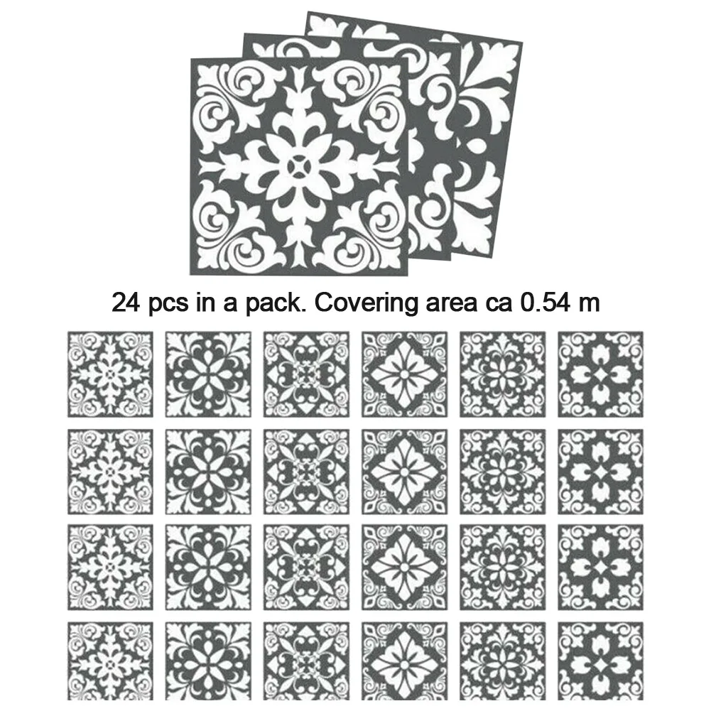 24 шт. водостойкие наклейки для плитки в античном стиле|Наклейки на стену| |