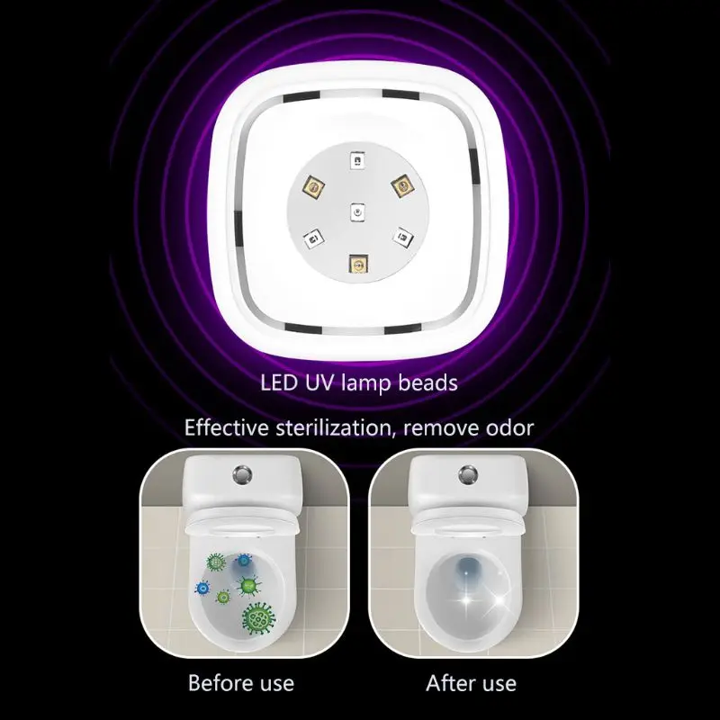 

Mini UV Sanitizer Toilet Portable Light Disinfection Lamp USB Rechargeable for Home WC Bathroom