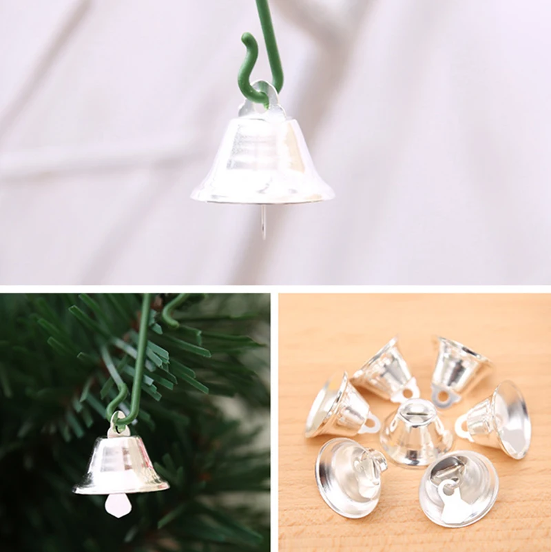 DIY Мини 10 шт 2 см золотой серебряный маленький колокольчик веселая Рождественская