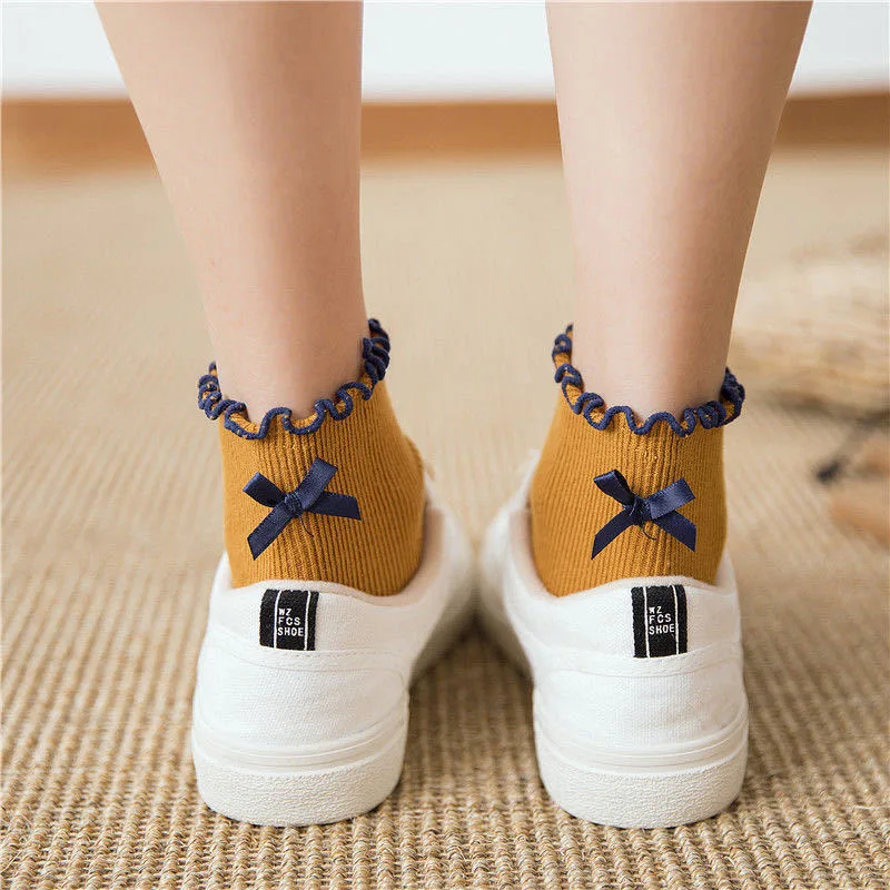 Женские бандажные хлопковые носки в японском стиле для скейтборда забавные