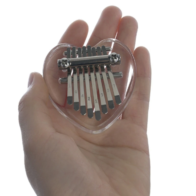 Мини-пианино Kalimba 8 клавиш портативное пианино для большого пальца прозрачное