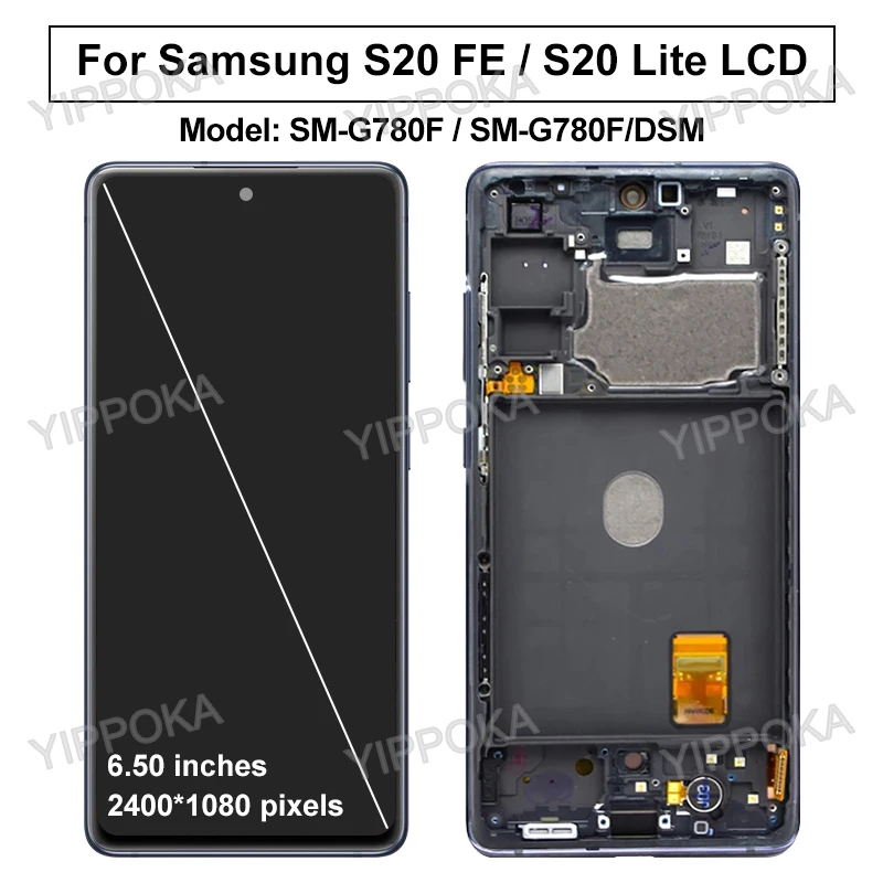 Pantalla Original para Samsung Galaxy S20 FE 4G, reemplazo de digitalizador de pantalla t&aacute;ctil LCD G780 para Galaxy S20 FE 5G-2