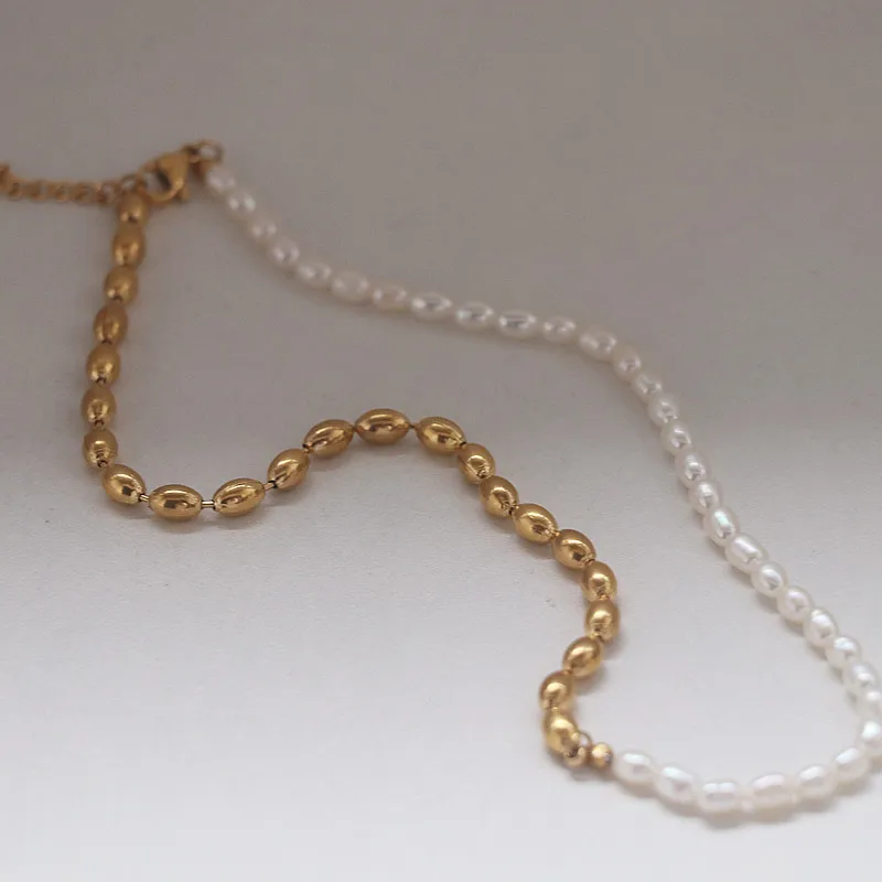 

Ожерелье женское из натурального жемчуга, с бусинами