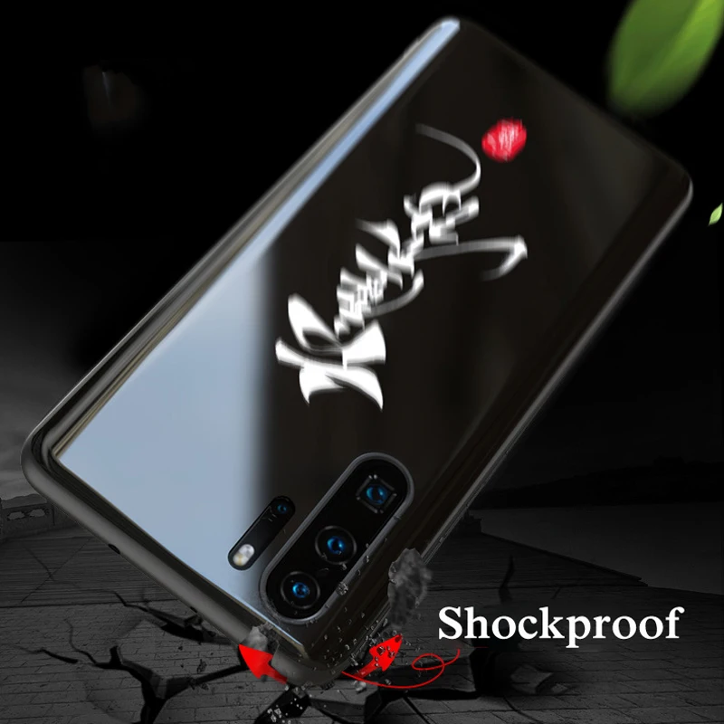 Case for Huawei P30 Pro Cover Curved Edge Bumper Tempered Glass Back Cases P 30 Coque Funda | Мобильные телефоны и