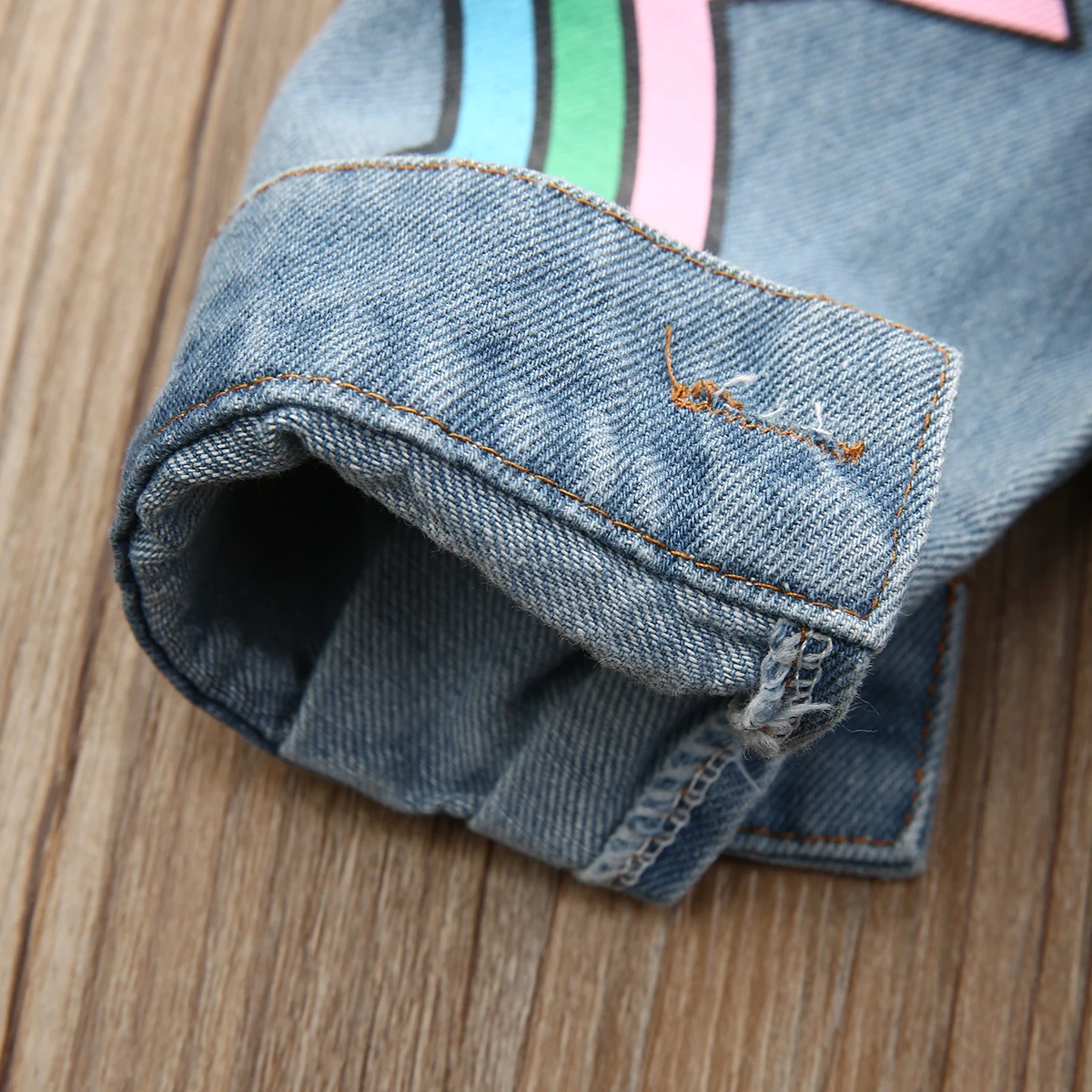 Toddler Newborn Baby Boy Clothes Kid Cartoon Giraffe Print Denim Fabric Romper Jumpsuit Autumn Winter Outfit 0-18months |