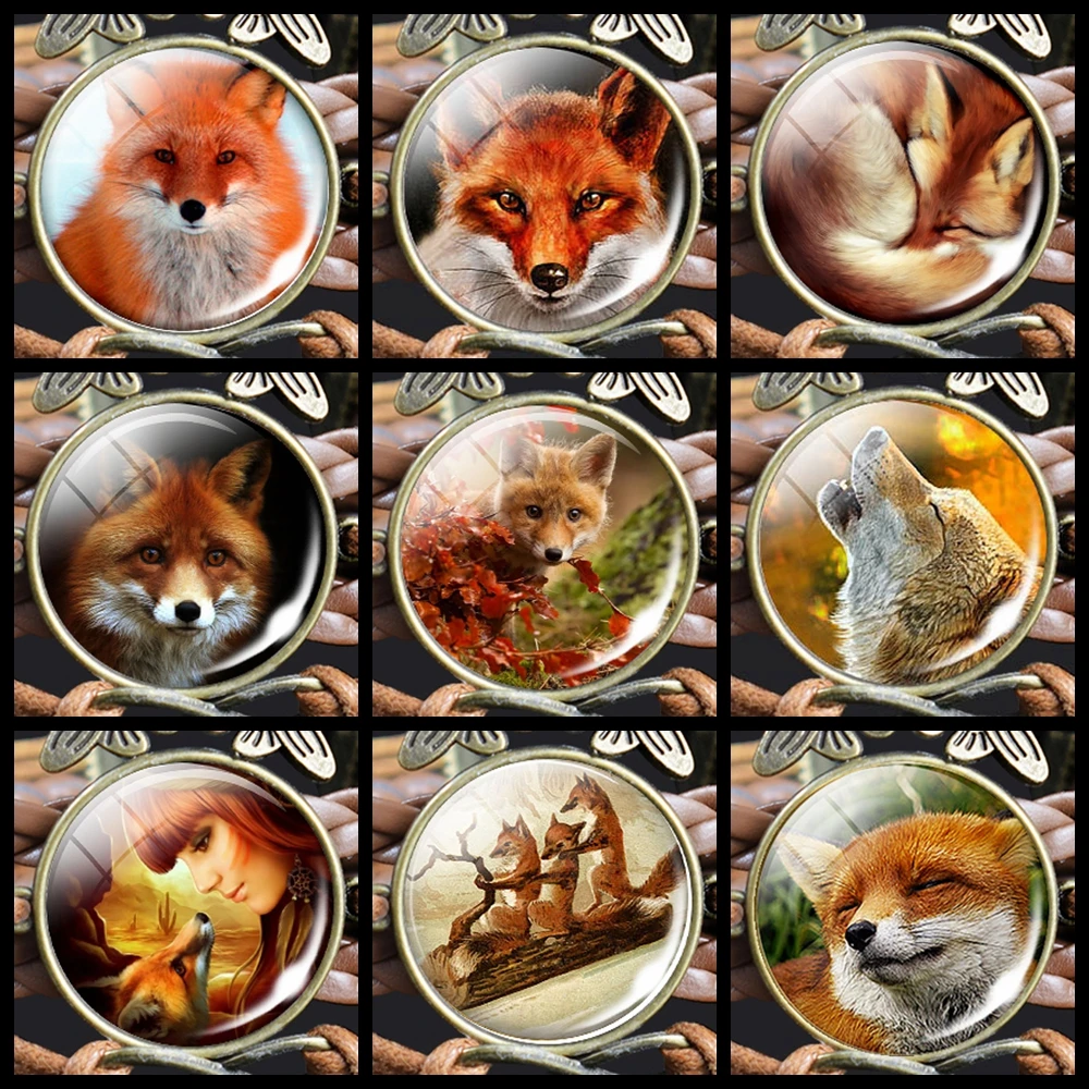 Браслет ручной работы с изображением милой лисы для женщин и мужчин подарки