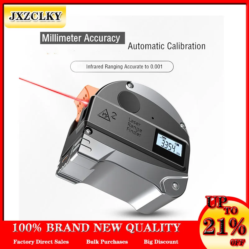 

40M Laser Measuring Tape Retractable Digital Electronic Roulette Stainless Tape Measure Multi Angle Measuring Tool