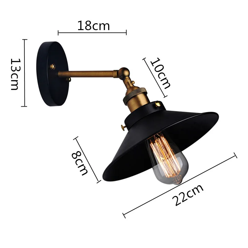 

Vintage Wall Lamp Retro Wall Lights Iron Lampara De Pared E27 Edison Bulb For Home Industrial Decor Wall Sconce Light Fixtures