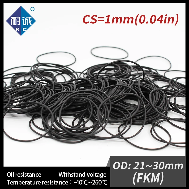 Резиновое кольцо 2 шт./лот черное уплотнительное для топливной шайбы FKM толщина 1