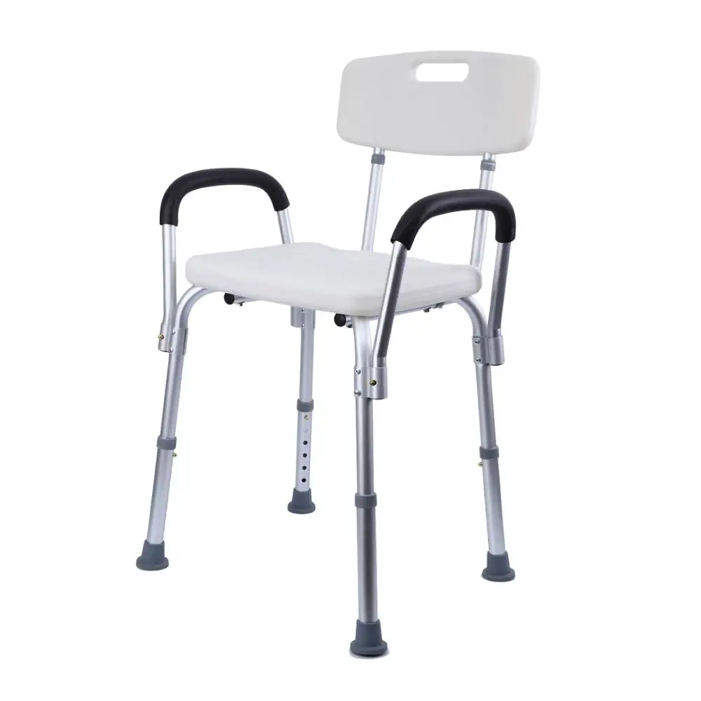 Стул для душа Yonntech с регулируемой высотой подлокотники мягкими чашечками