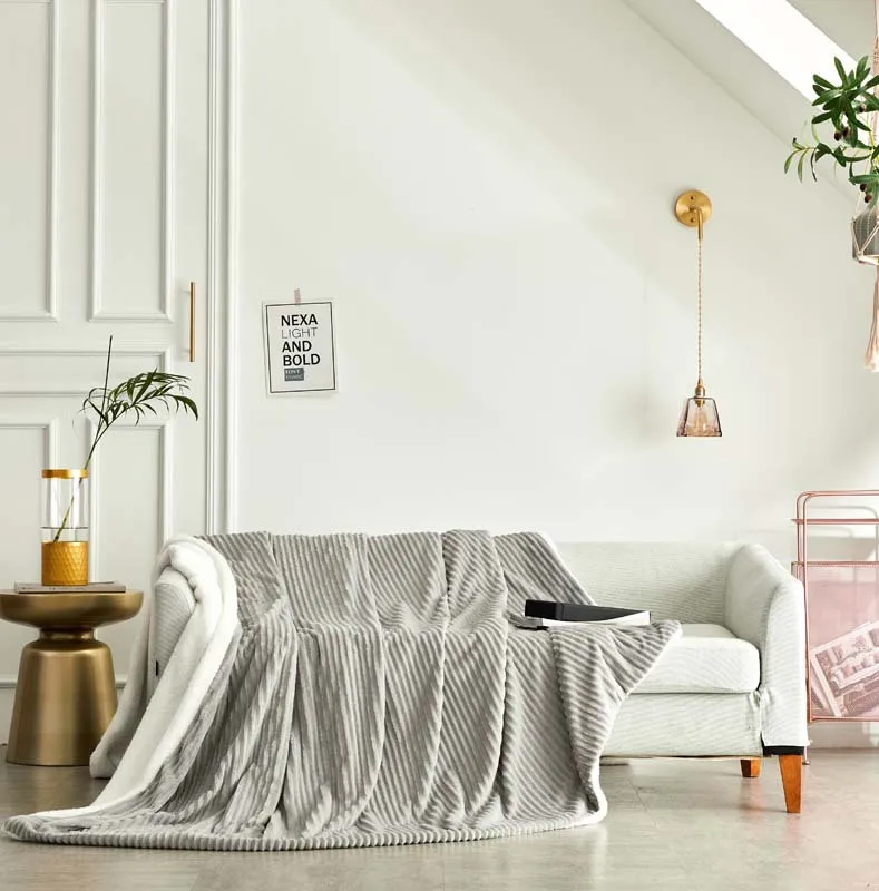 Супер мягкое Фланелевое флисовое покрывало шерпа для дивана портативное