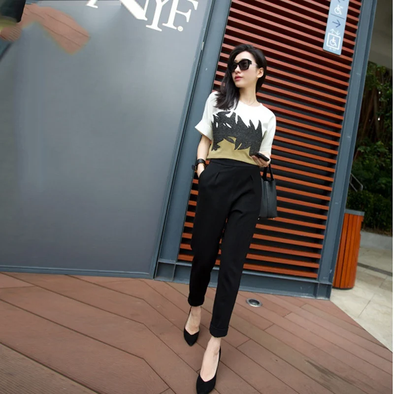 Повседневные брюки-дудочки женские осенние Pantalon Femme офисный костюм для дам брюки