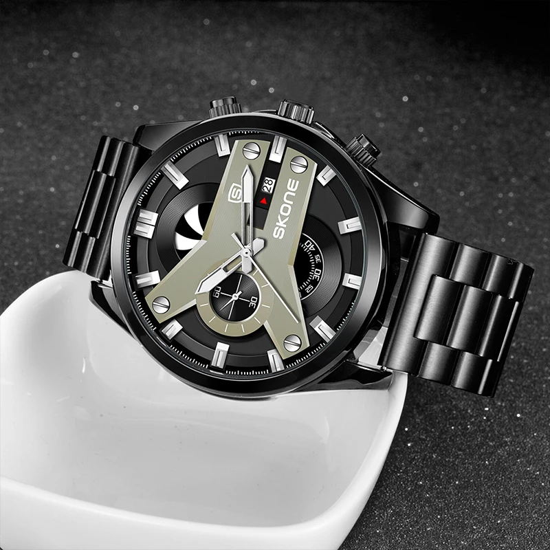 Часы наручные Skone мужские с большим циферблатом популярная модель