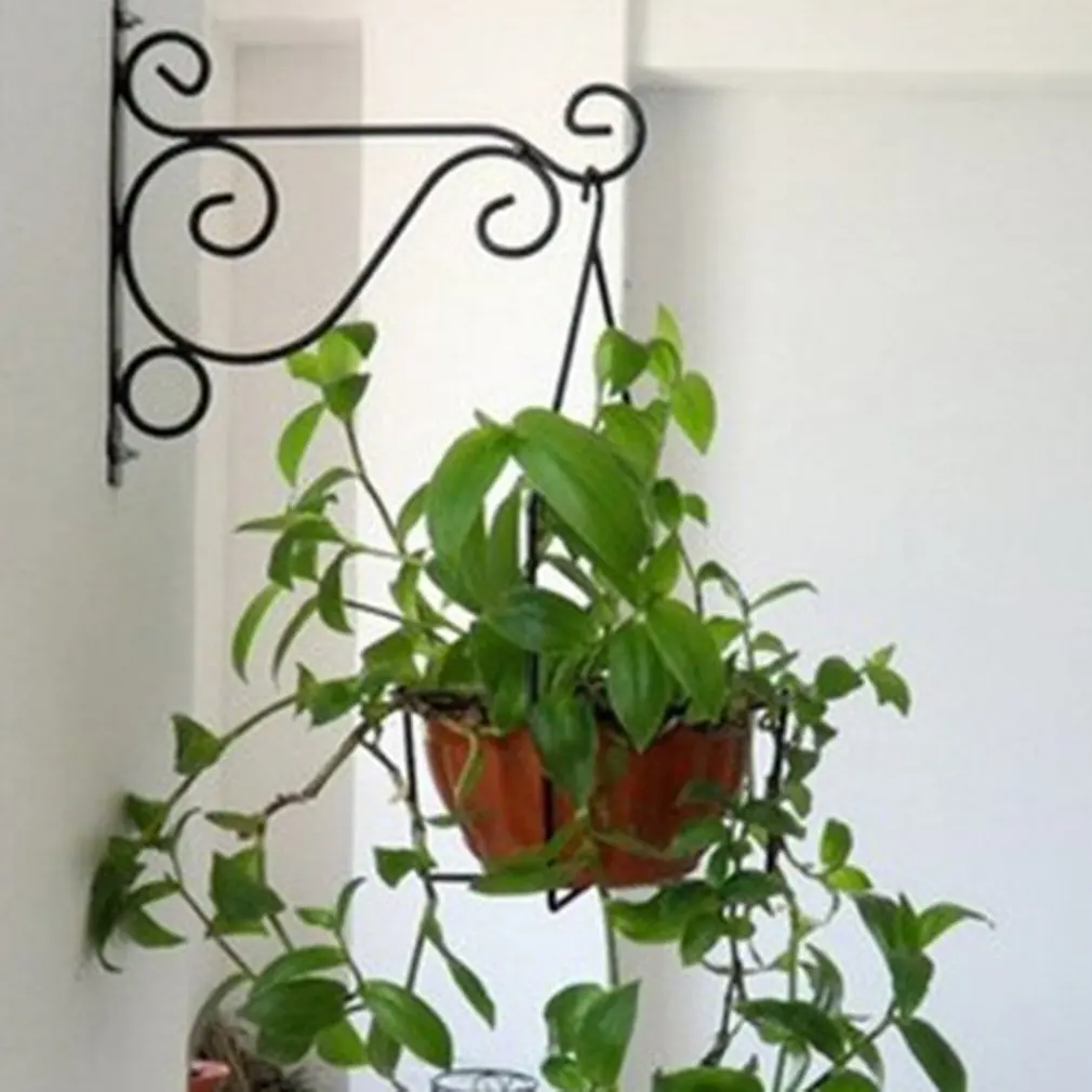 Смелые кованые цветочные стойки настенные подвесные кронштейны крючки рамка