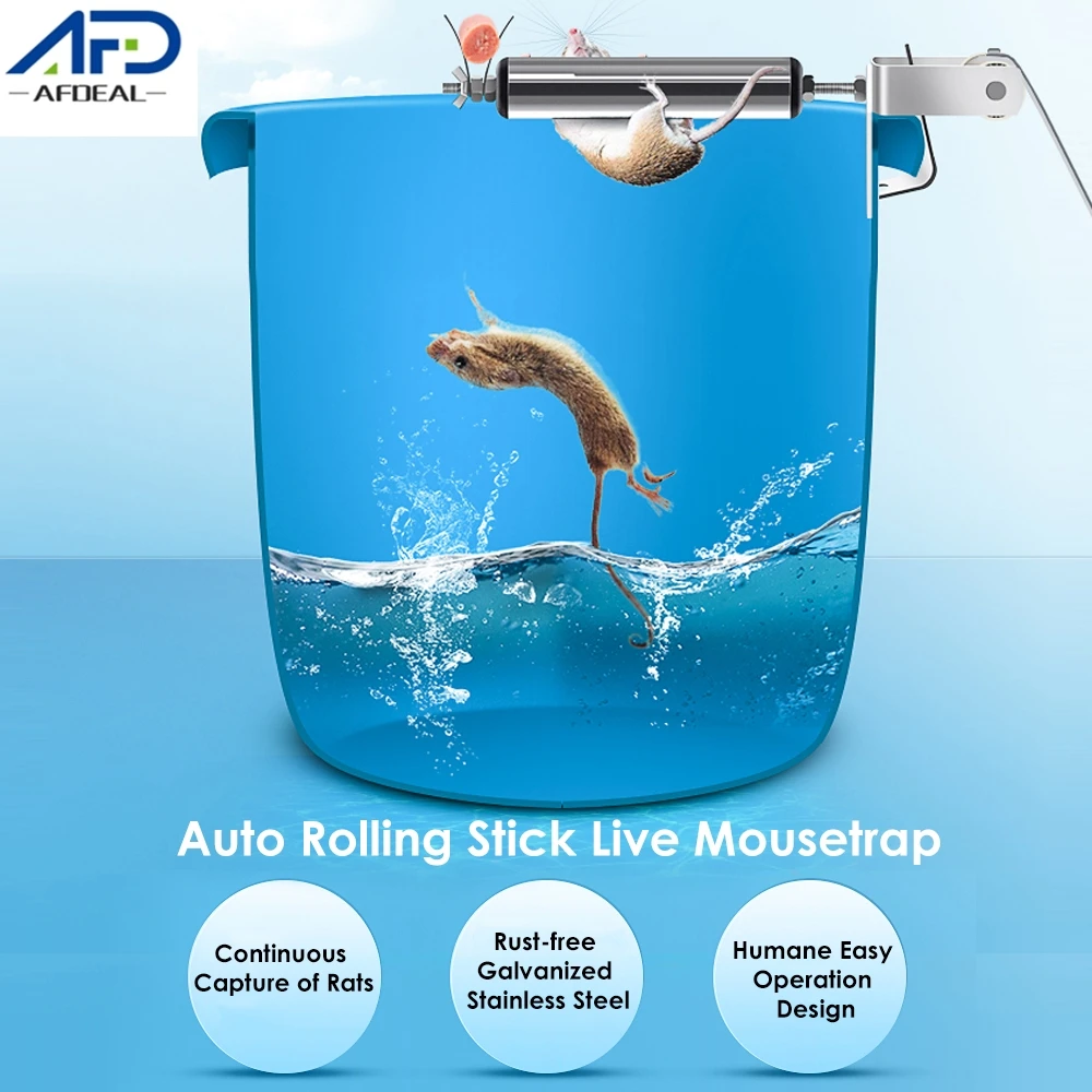 

Stainless Steel Rolling Stick Auto Mouse Traps Household Pest Mice Control Rodent Rat Catcher for Indoor Outdoor Pest Control