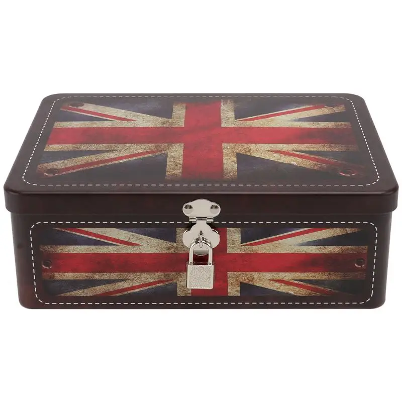 Железная коробка в ретро-Европейском стиле большая замок прямоугольной формы шт.