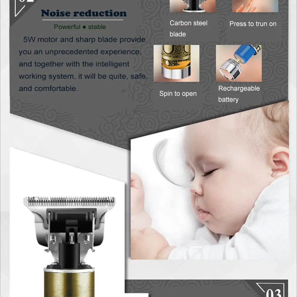 

Electric Hair Clippers Professional Hair Trimmer Rechargeable Adult Razors Trimmers Corner Hairdresse Men's Cordless Haircut