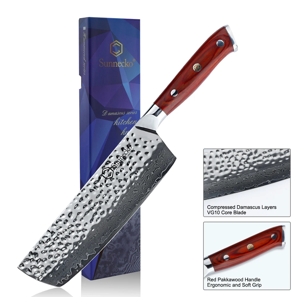 Нож Мясницкий из дамасской стали 7 дюймов|Кухонные ножи| |