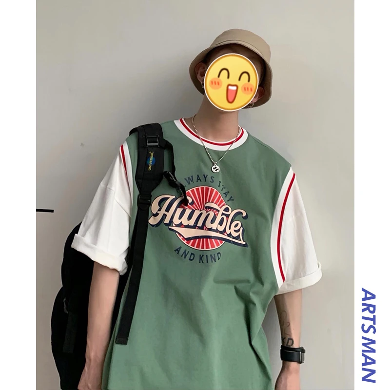 

Two short sleeve t-shirts for men's fashion brand 2021 summer Casual style