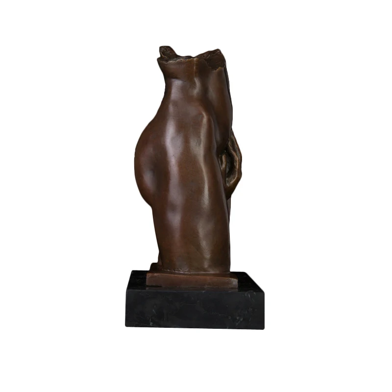 Бронзовая статуэтка с абстрактным корпусом бюстом Медная скульптура в западном