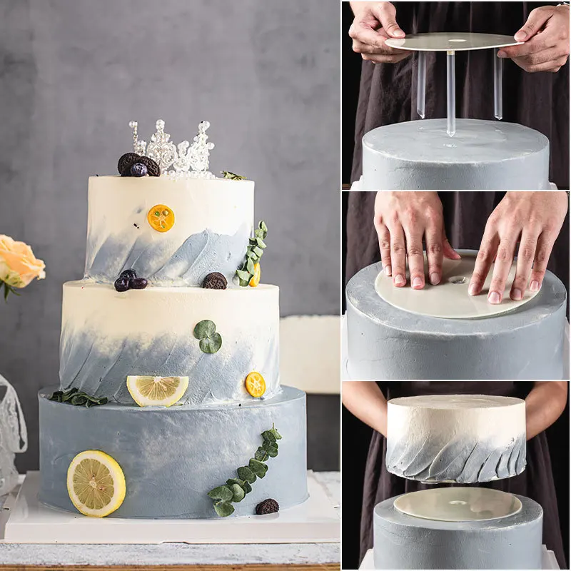 

Baking Accessories Kitchen Tool Practical Round Stands Gasket DIY Multi-layer Cake Support Frame Dessert Piling Bracket Spacer