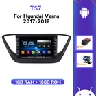 Автомагнитола для Hyundai Solaris, мультимедийная стерео-система формата 2DIN с интерфейсом UI, с поддержкой Bluetooth-навигации, Wi-Fi, FM-радио, IPS-экраном, для Hyundai Solaris, 2, Verna, 2017, 2018