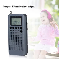 40mm driver speaker hrd 104 digital mini pocket am fm radio with lcd display for music lovers playing accessories