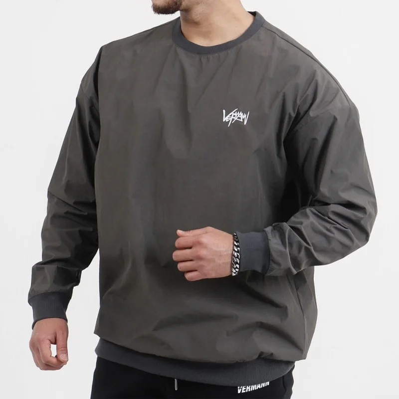 

NEW2021 Loose fitness clothing, leisure training, sportswear, long-sleeved T-shirt, pullover, sweater, thin men