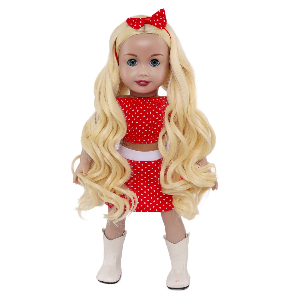 Кукольный парик с длинными вьющимися волосами 18 дюймов | Игрушки и хобби