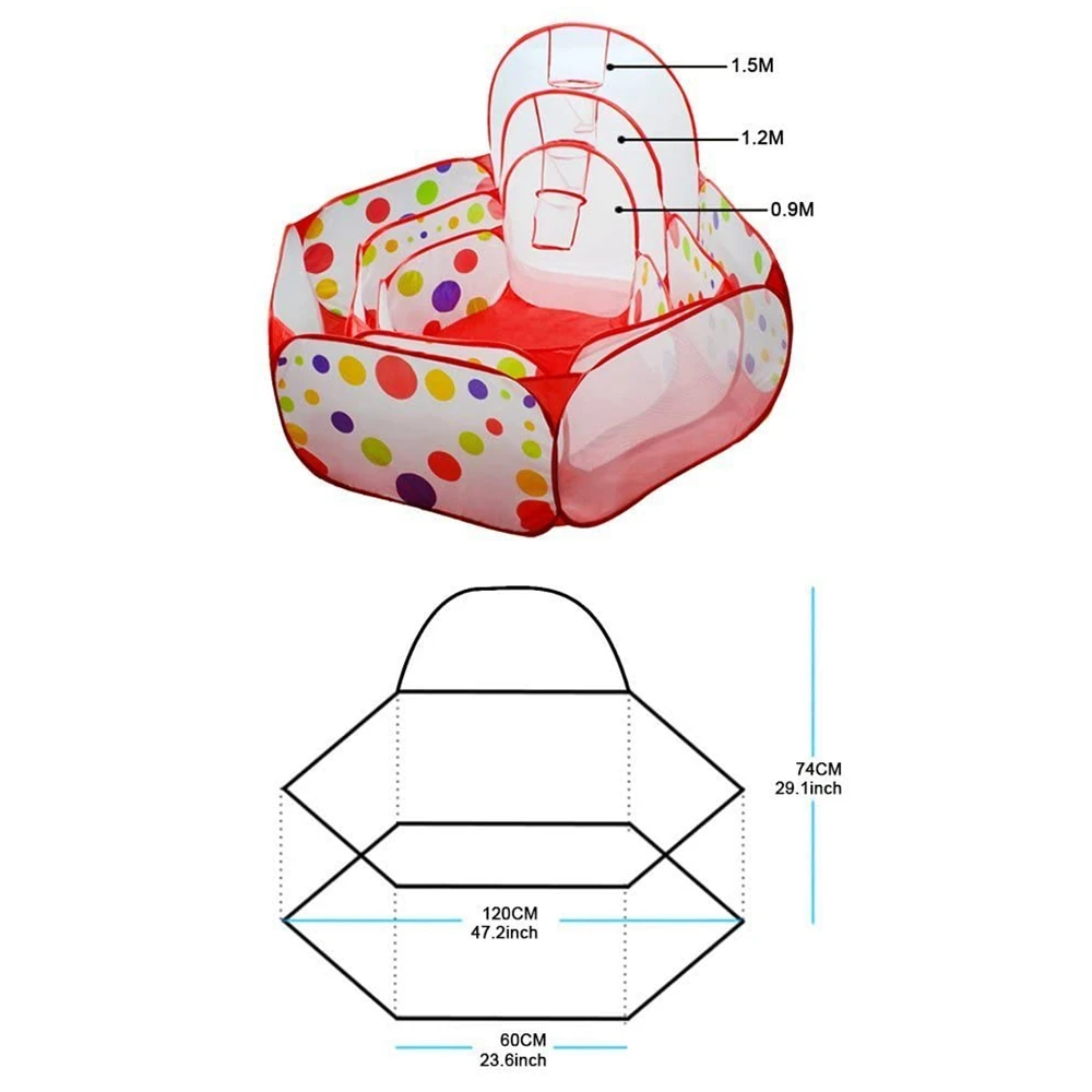 

Foldable Ocean Ball Pit Baby Playpen Children Toy Ball Pool with Basket Outdoor Toys Safety Play Tent for Children Ballenbak