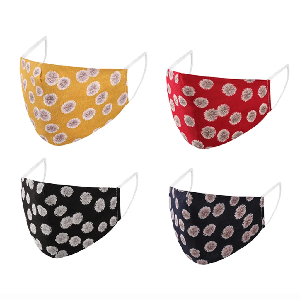 

Flower Print Breathable Face Mask Fabric Protective Mouth Cover Washable Reusable Outdoor Dustproof Masks mascherina lavabile A5